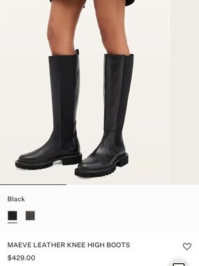 All Saints Maeve knee high leather boots
